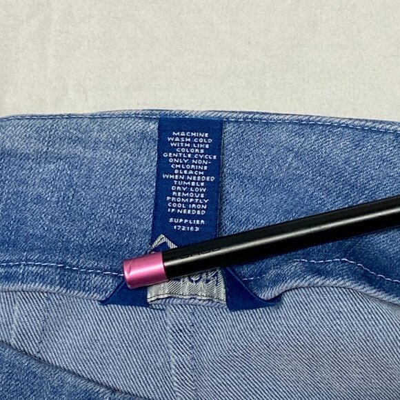 Arizona Jean Co A-Line Front Split Denim Mini Skirt Medium Blue Wash S NWT - Picture 9 of 9